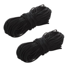 2pcs 18M Leather String Ribbon Cord 2mm Black DIY