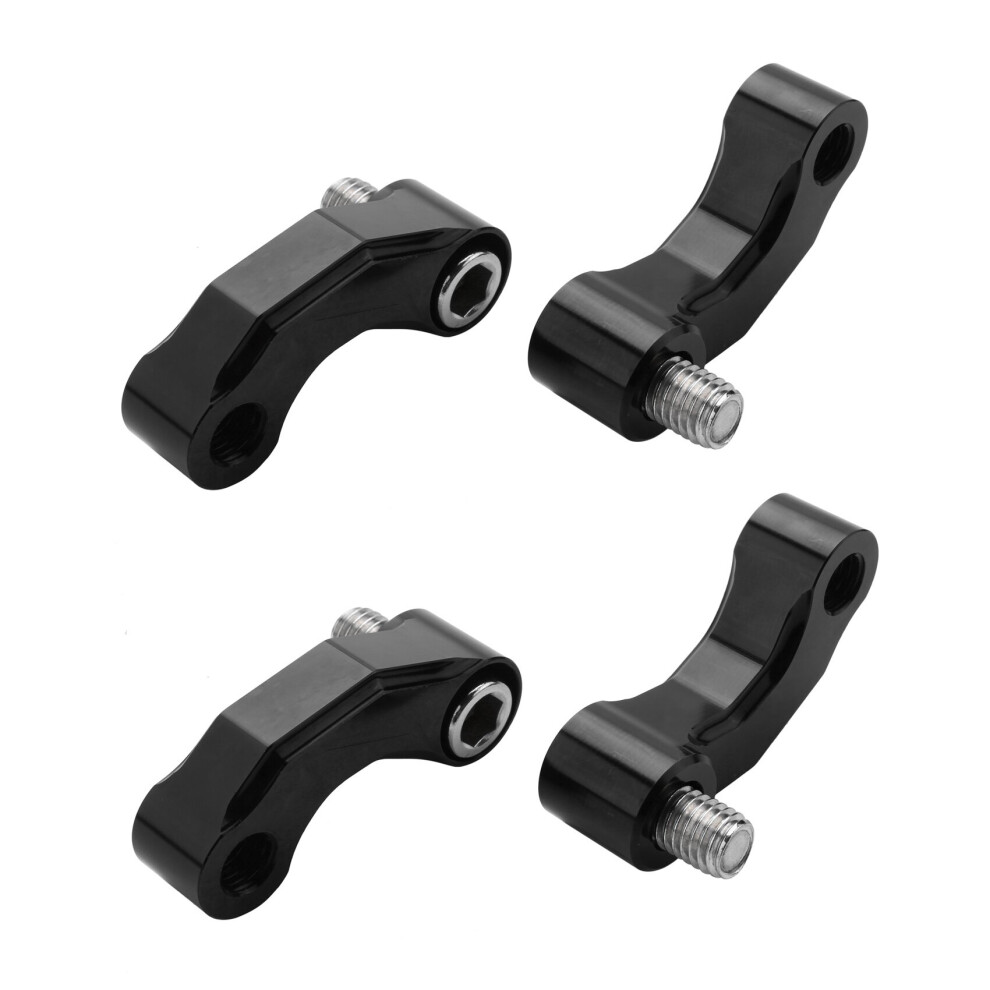 4X Motorcycle Mirror Riser Extension Bracket Adapter For R1200gs Lc/ 13-18 R Ninet Cnc Aluminum Alloy Black 4762103399998