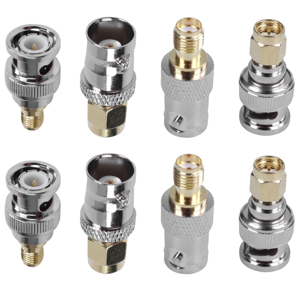 Sma To Bnc Kits Rf Coaxial Adapter Male Female Coax Connector 8 Pieces 4762103361896