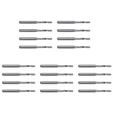 20x 2mm Carbide Single-Flute Spiral End Mills, 15mm Cutting Length, 1/8in Shank, CNC Router Bit