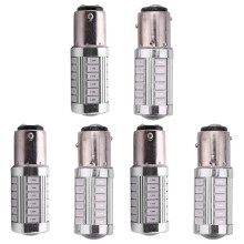6Pcs Red 1157 P21/5W Bay15D Super Bright 33 Smd 5630 5730 Led Auto Brake Lights 21/5W Daytime Running Light Stop Bulbs
