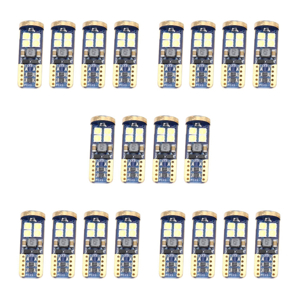 T10 168 Led Car Bulb 20Pcs 194 W5w 12-Smd 3030 Chipset Led Bulbs Canbus Light 4762103398212