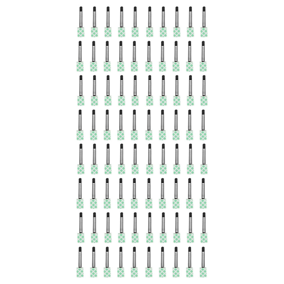 80Pcs Black Sticky Adjustable Wire Ties Clamp Plastic Self Adhesive Fix Holder Clips 4762103395457