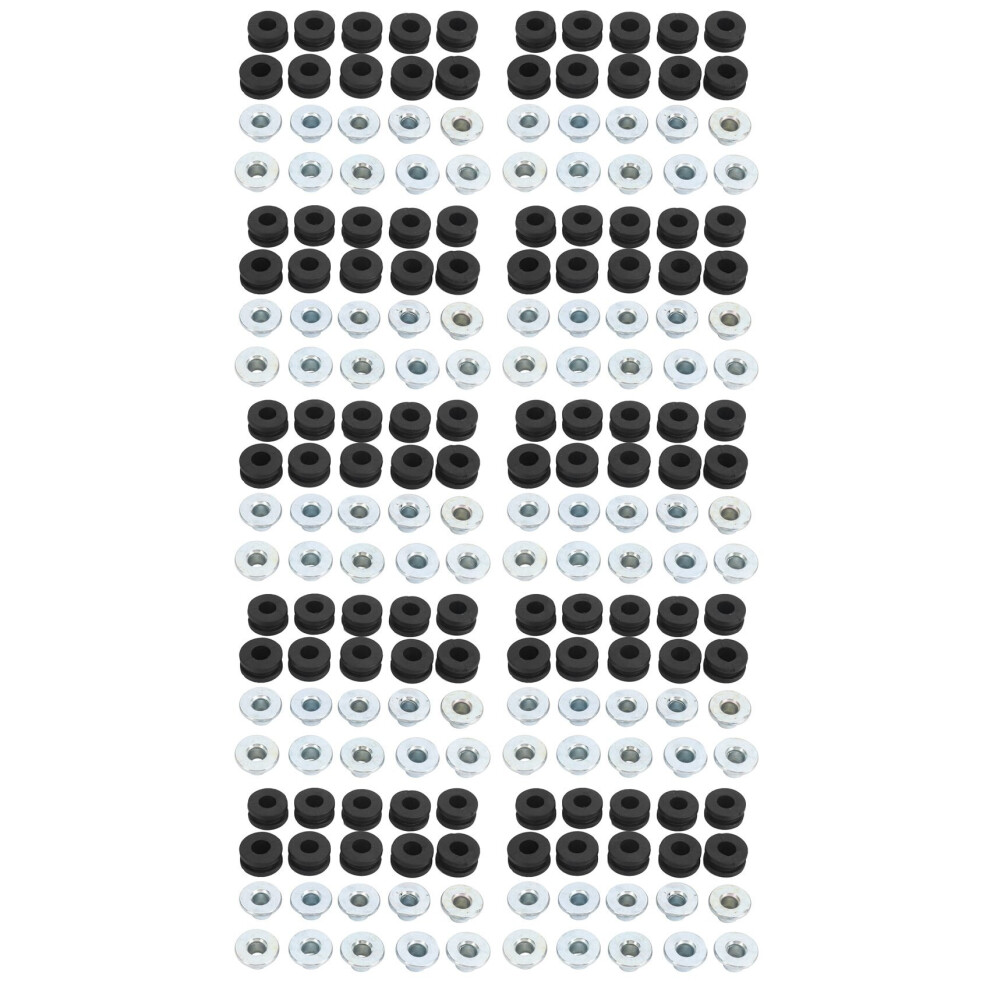 100Pcs Motorcycle Rubber Grommets For For For For Fairings 4762103396393