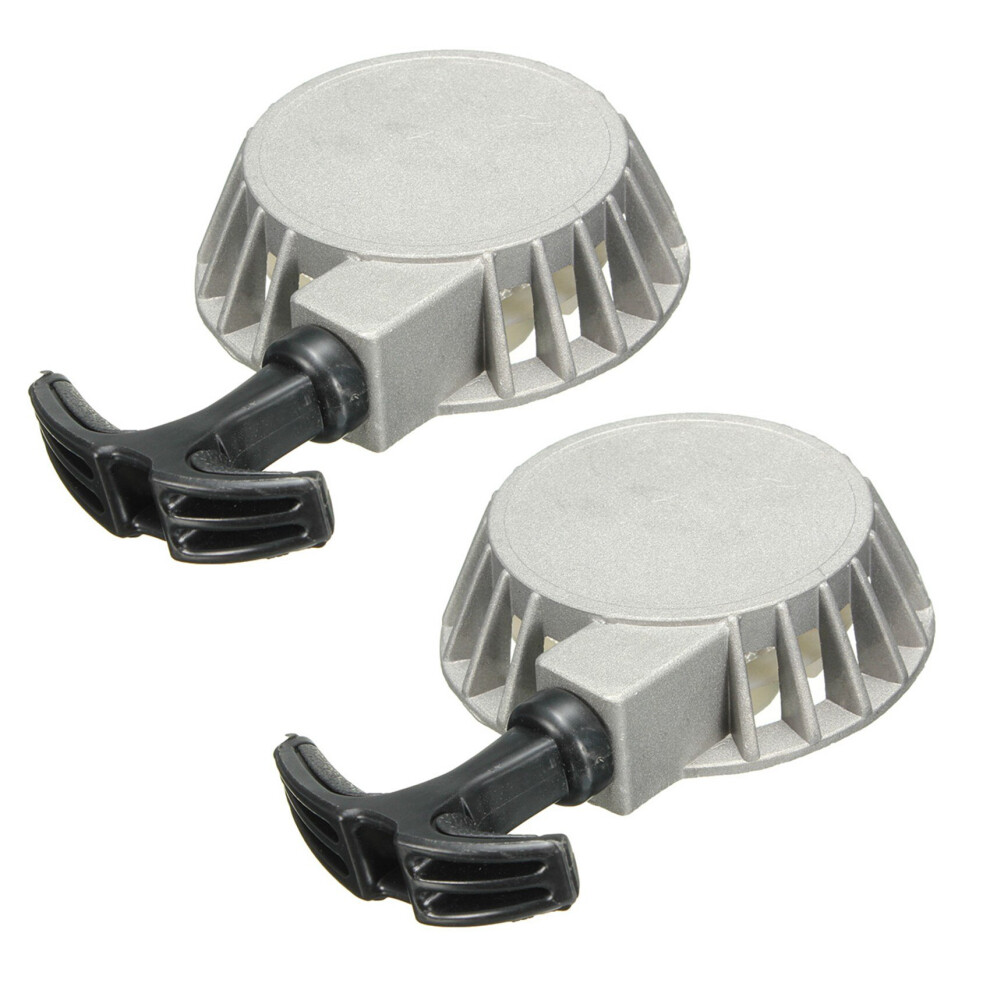 2X Minimoto Pull 49Cc Fit Pit Dirt Pocket Bike Mini Atv Start Silver 4762103331837