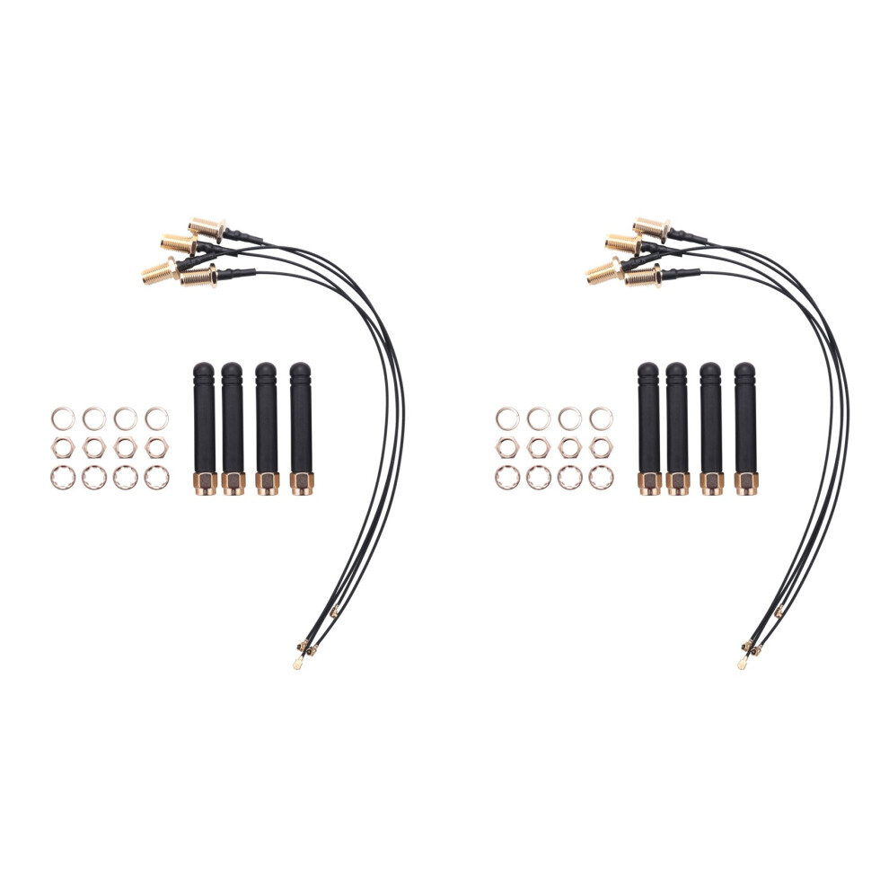 8Pcs For Lora Antenna 868-915Mhz,U.fl Ipex To Sma Connector Pigtail Antenna 3Dbi For Wifi Esp32 Lora Module 4762103311679