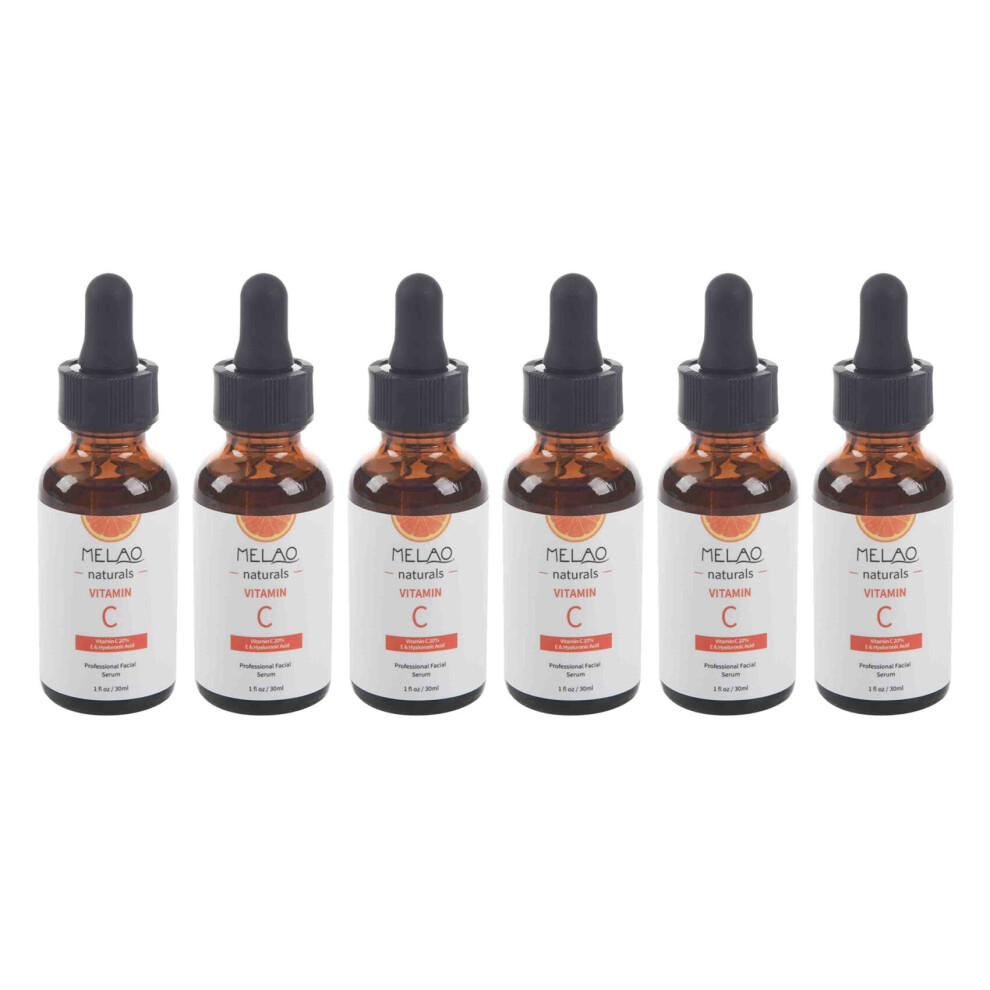 6X MELAO Natural Vitamin C Serum for Face Organic Anti-Aging Topical Facial Serum, 20% Vitamin C + E 30ML