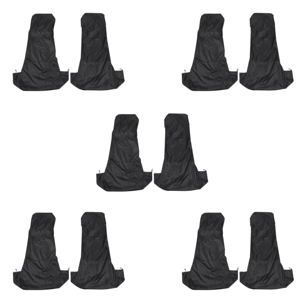 10X Universal Waterproof Nylon Front Car Van Covers Protectors Pair Black 4762103333183