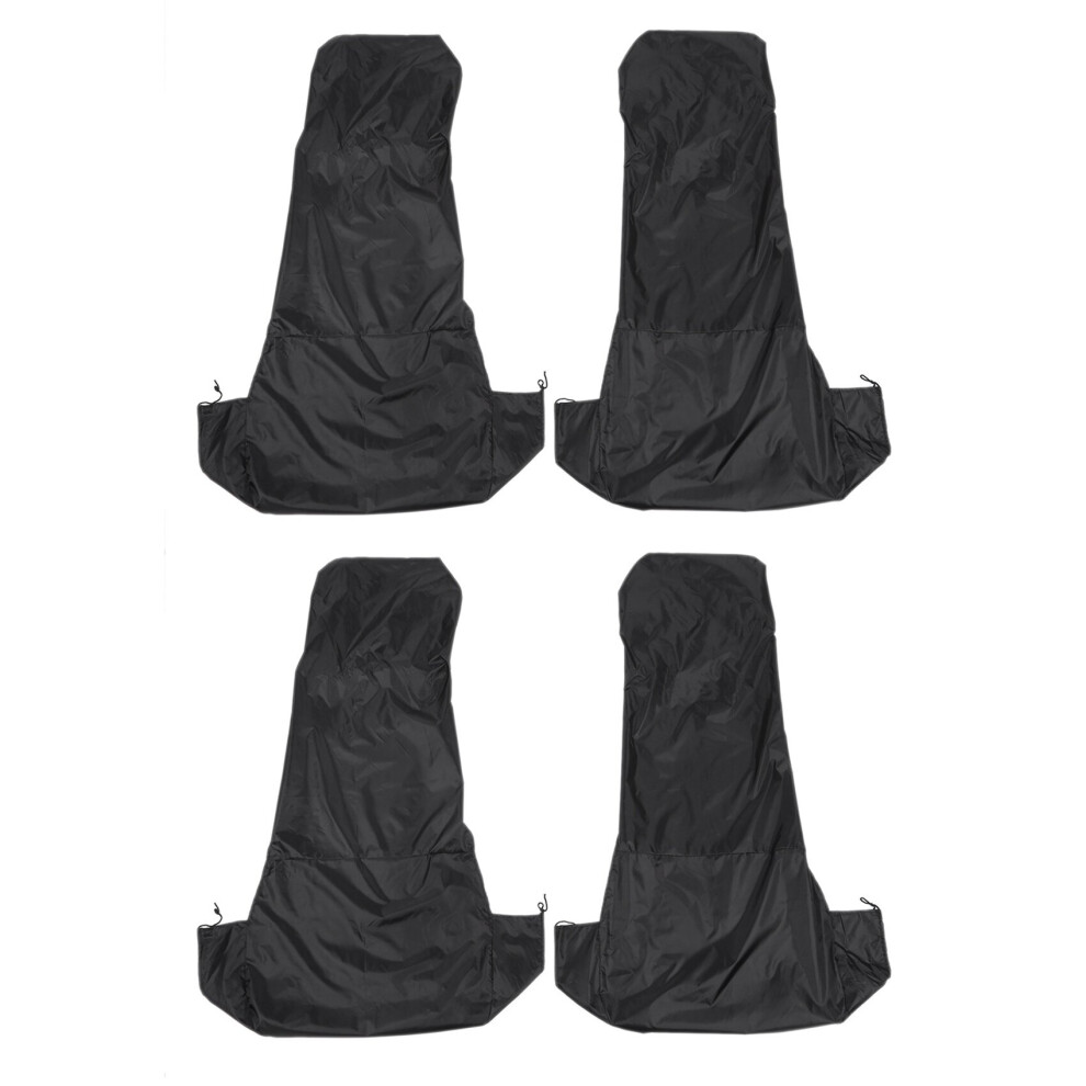 4X Universal Waterproof Nylon Front Car Van Covers Protectors Pair Black 4762103333206