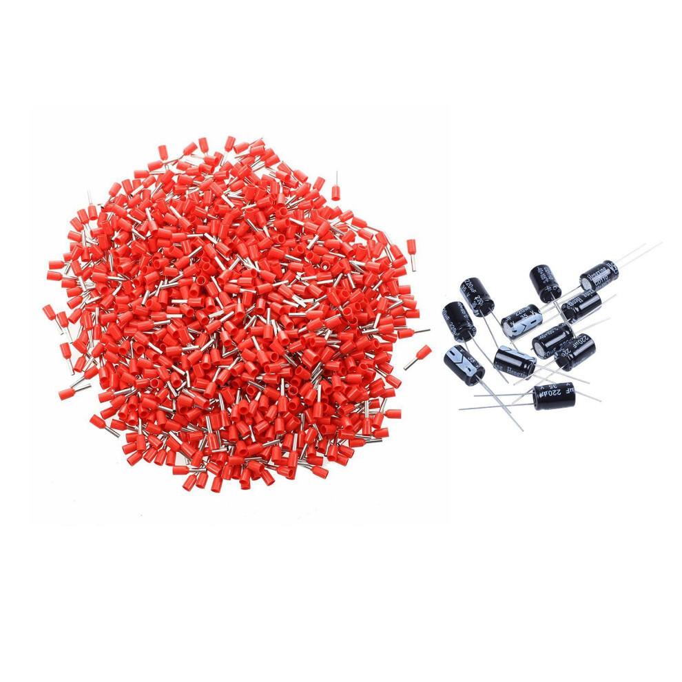 30Pcs 105C Electrolytic Capacitors Black, 10 Pcs 220Uf 35V 8X12mm & 20 Pcs 1000Uf 25V 10X17mm 4764036935700