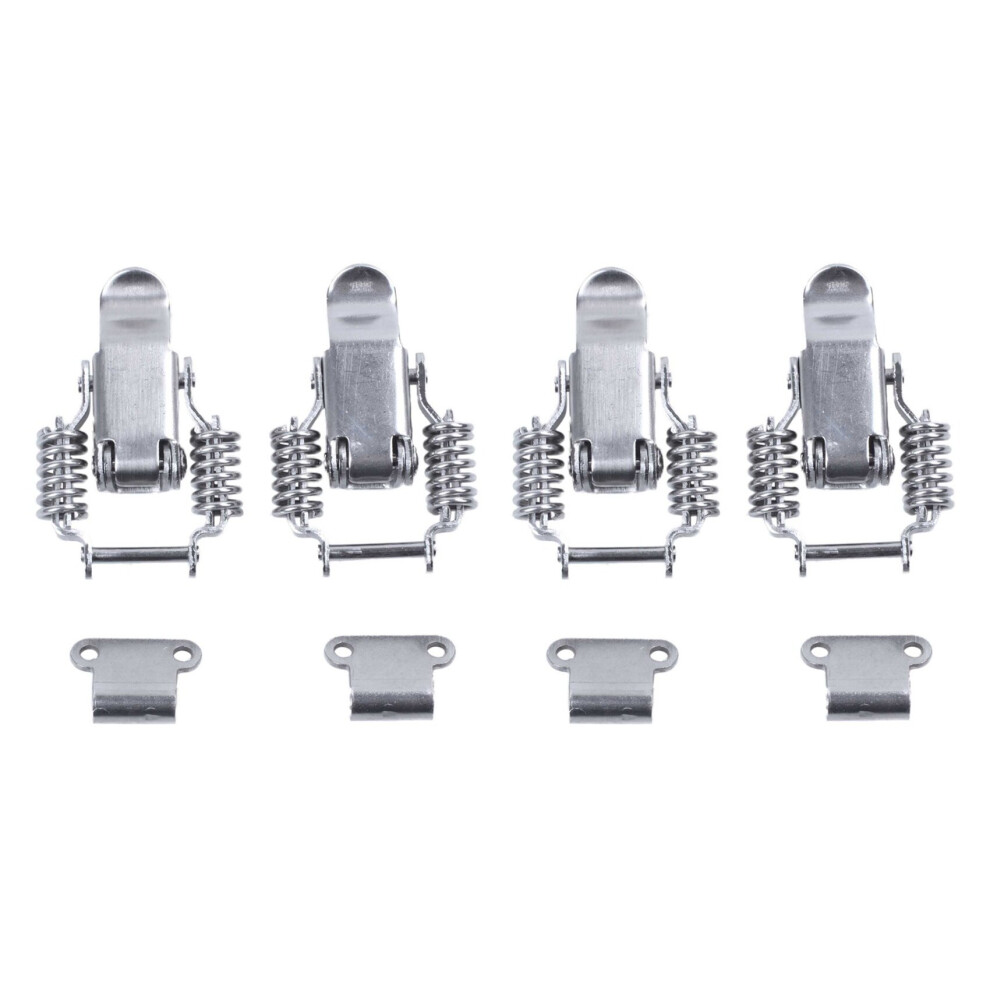 4X Toolbox Draw Compression Spring Toggle Latch Catch Clamp Silver 4762103357844
