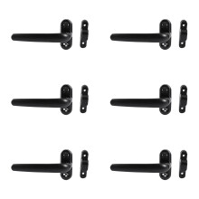 6X Door and Window Handle Lock Casement Window Lock Wheel Handle Black