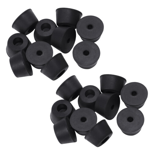 20 Pcs 21 x 12 mm Conical Recessed Foot Feet Rubber Buffer Material: Rubber
