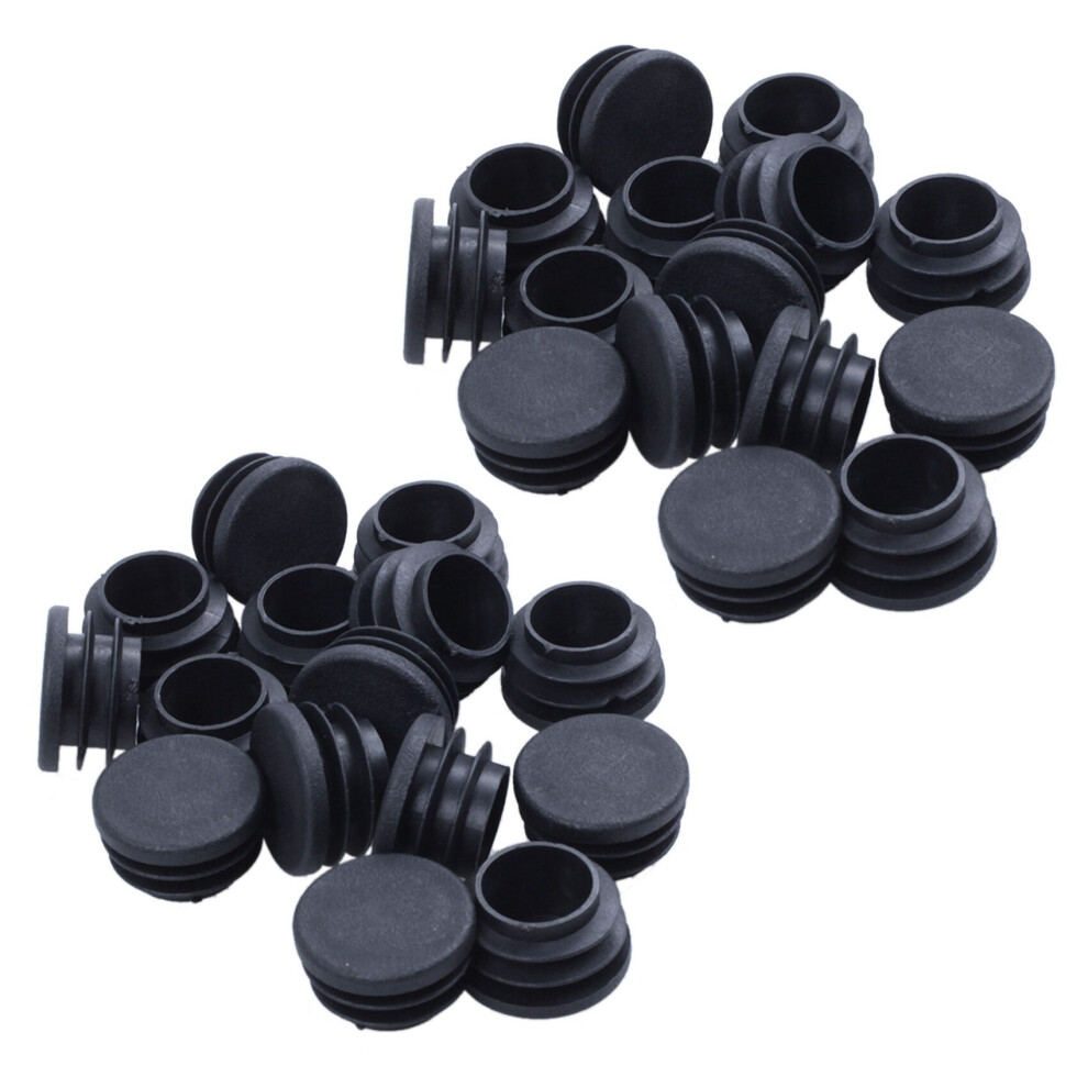 30 Pieces Of Chair Table Legs End Plug 25Mm Diameter Round Plastic Inserted Tube 4762103351705