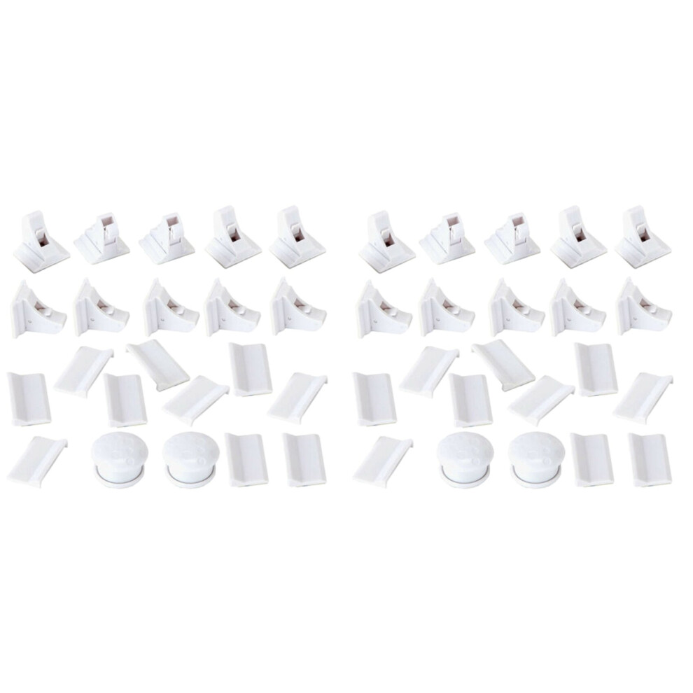 20+4 Magnetic Cabinet Locks Child Proof Cupboards Drawer Invisible Kids Lock Catch White Tlily