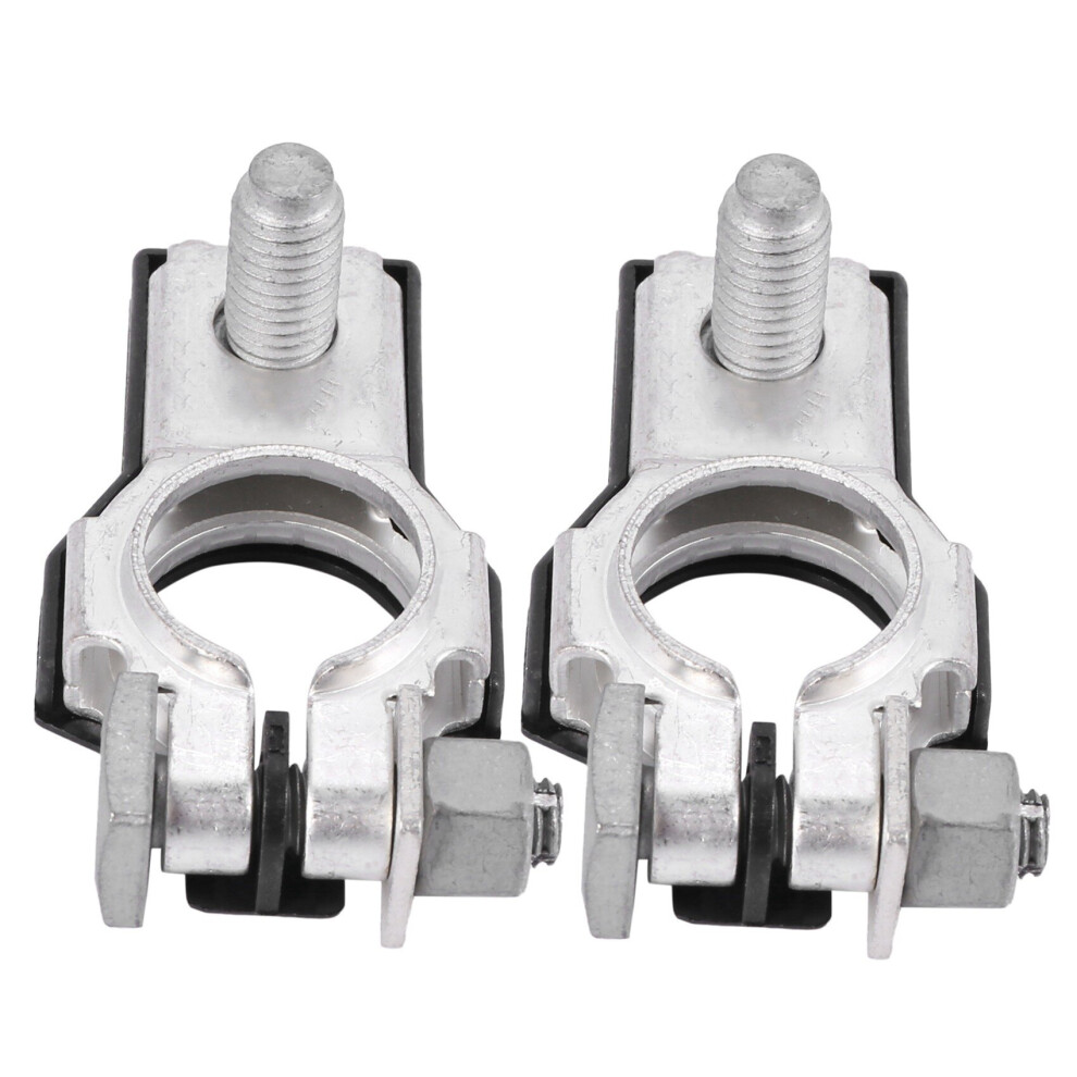 2X Positive Battery Terminal Assembly Set For 90982-05035 Silver/Black 4762103360578
