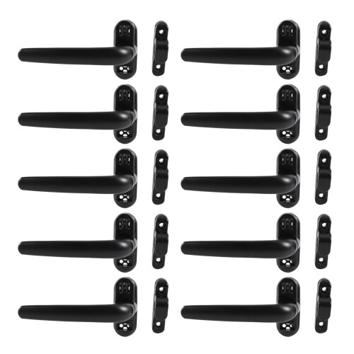 10X Door and Window Handle Lock Casement Window Lock Wheel Handle Black