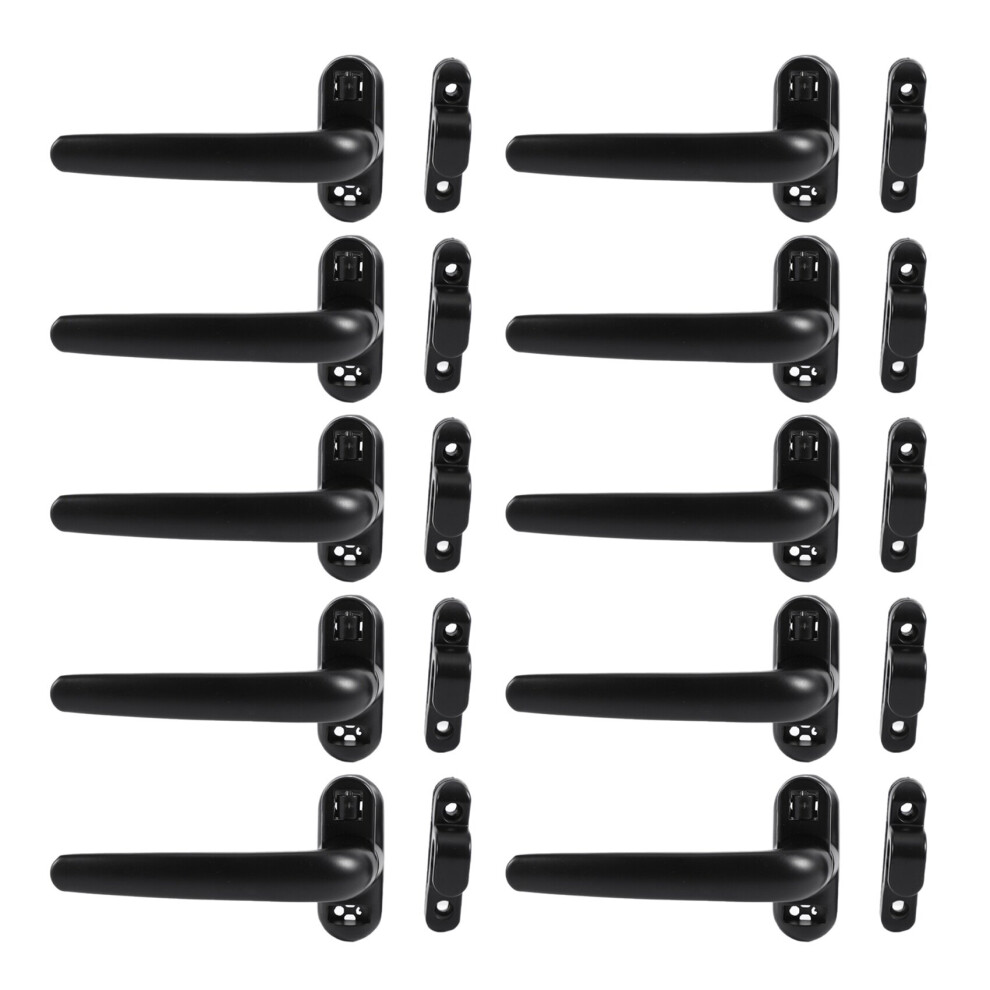 10X Door And Window Handle Lock Casement Window Lock Wheel Handle Black 4762103318487