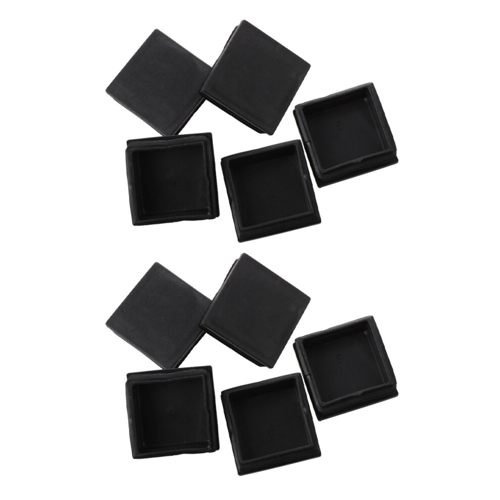 10 Pcs Plastic Square Blanking End Caps Tubing Tube Inserts 50Mm X 50Mm 4764036928771