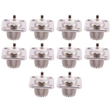 10X UHF Female SO239 Panel Chassis Mount Flange Deck Mount Solder Cup RF Connector