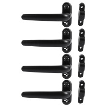 4X Door and Window Handle Lock Casement Window Lock Wheel Handle Black