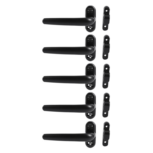 5X Door and Window Handle Lock Casement Window Lock Wheel Handle Black