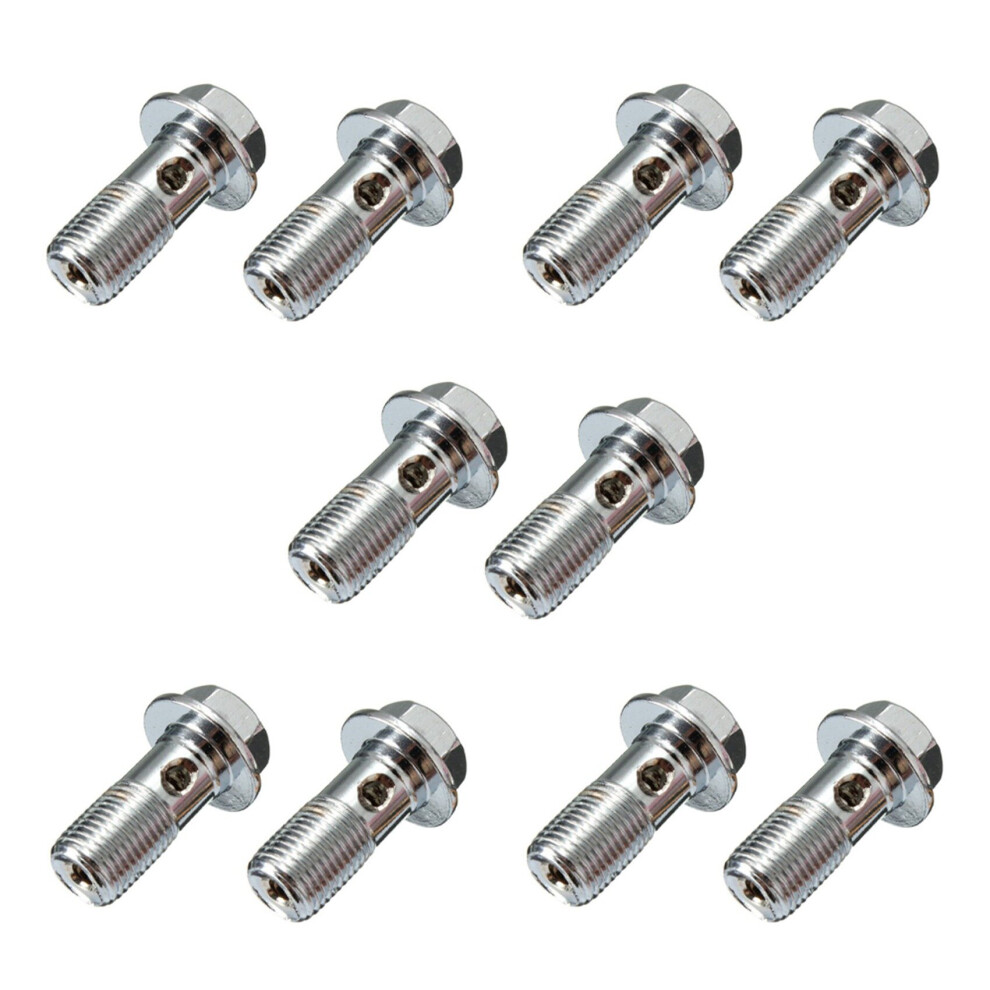 10X Motorcycle Stainless Brake Banjo Bolt M10 X 1.0Mm Caliper Master Cylinder 4762103363975