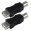 2X USB Type A Female to USB Type B Male Adapter 1