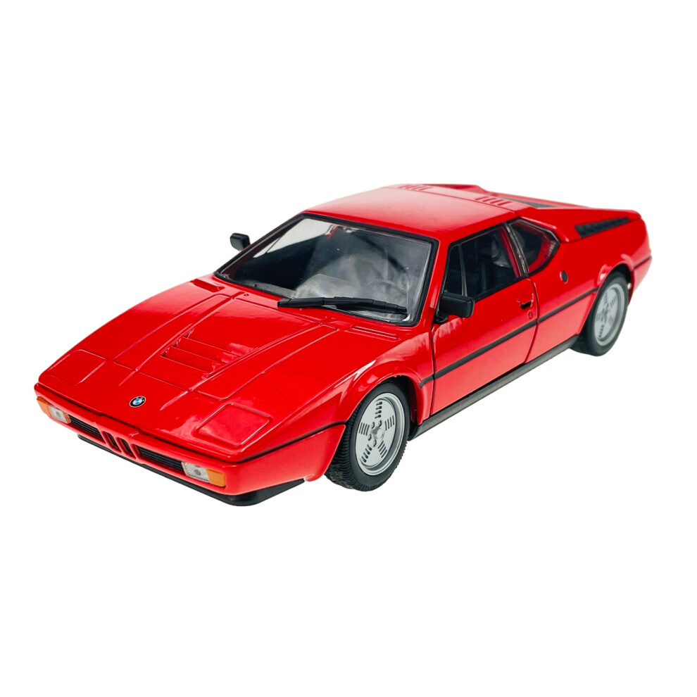 Welly Die Cast Welly Bmw M1 E26 1:24 Die Cast Metal Model New In Box 17Cm Red