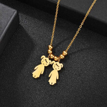 (White, 70cm) Nextvance Stainless Steel Name Date Child Baby Boy Girl Engrave Necklace Family Pendant for Birthday Memorial Gift
