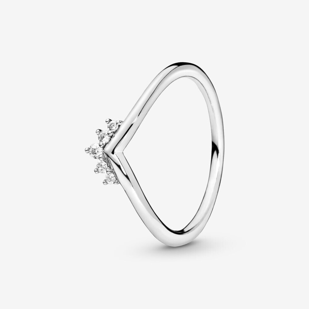 925 Sterling Silver Rings For Women Tiara Heart Wishbone Engagement Rose Wedding Stacking Ring Crystals Jewelry