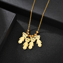 (White, 70cm) Nextvance Stainless Steel Name Date Child Baby Boy Girl Engrave Necklace Family Pendant for Birthday Memorial Gift