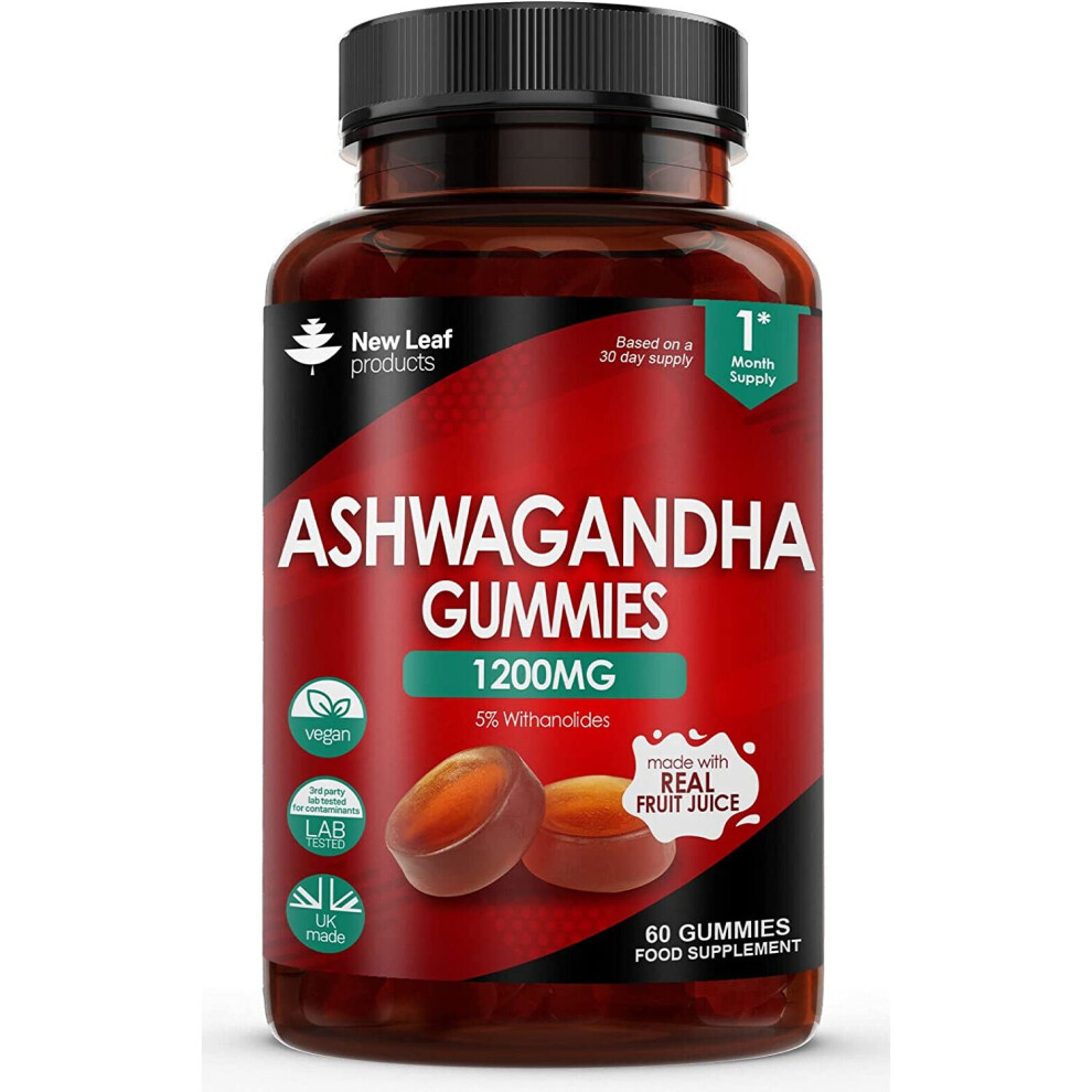 Ashwagandha Gummies 1200mg - High Strength 5% Withanolides