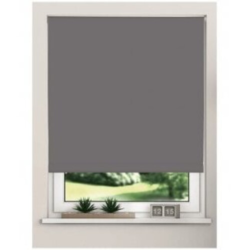 Trimmable Thermal Blackout Roller Blinds110cm Grey