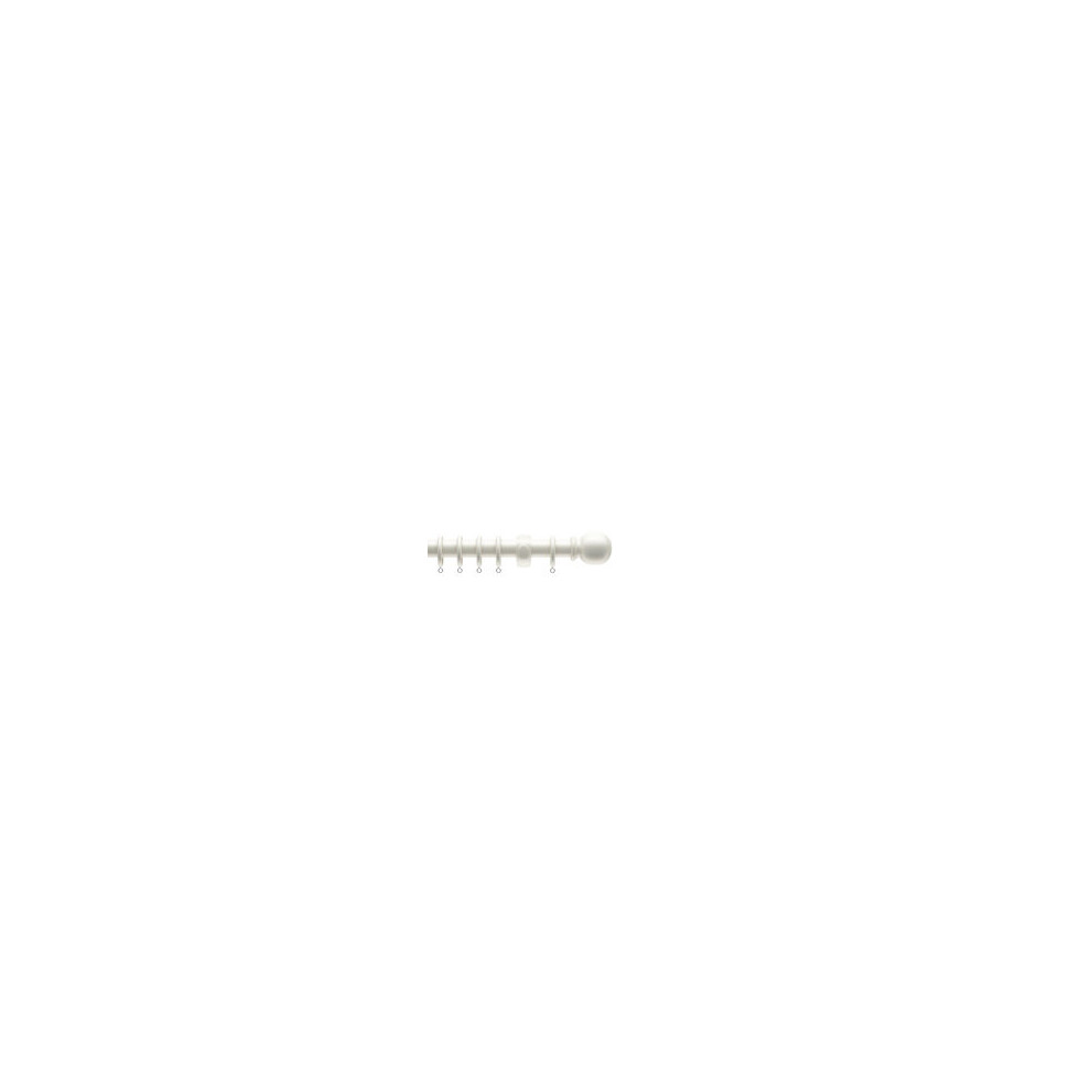 Complete Wooden Curtain Pole Set240 White