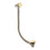 NES Home Modern Brushed Brass Waterfall Bath Filler with Pop Up Waste and Overflow 1