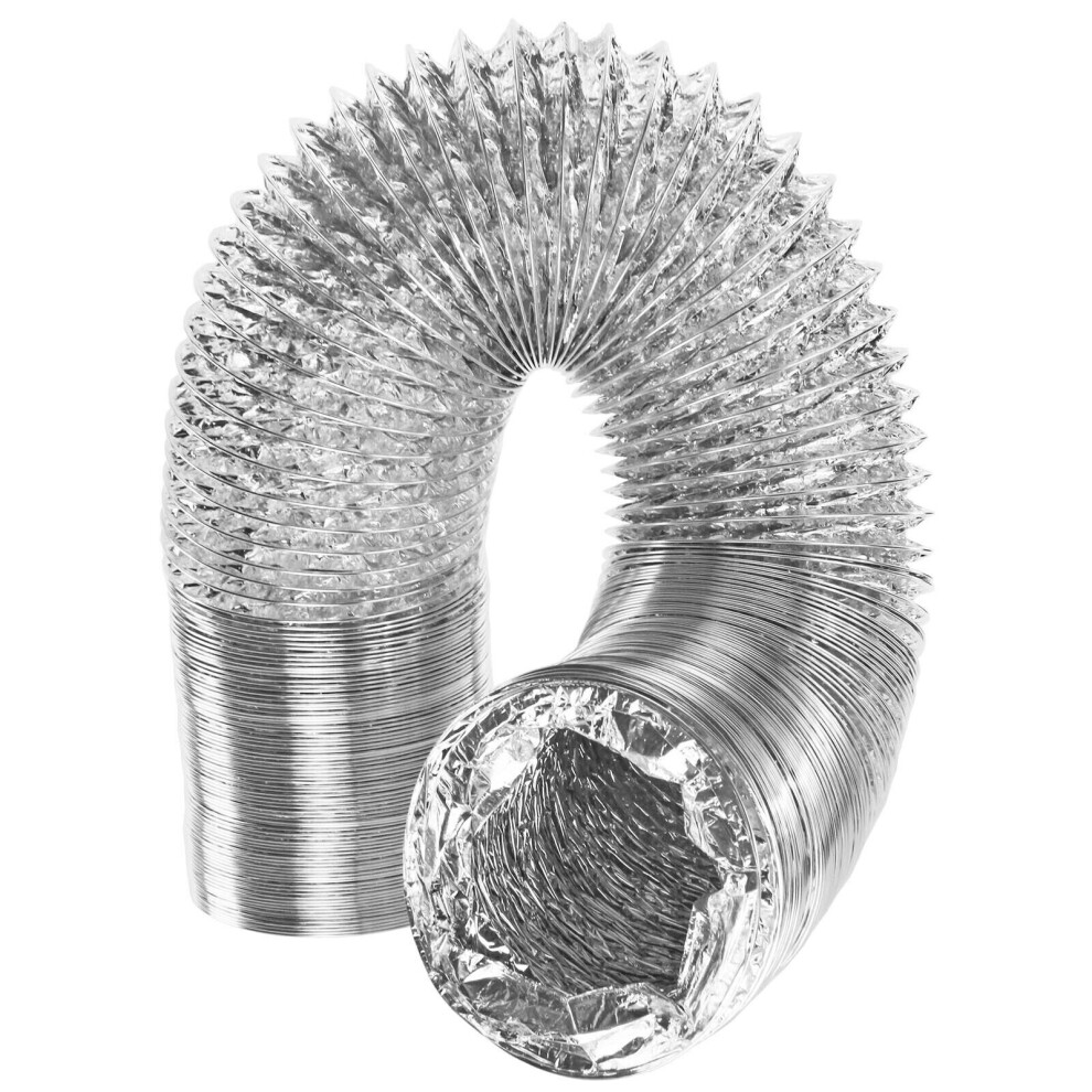 Spares2go 5M Aluminium Flexible Vent Hose Exhaust Pipe For Indesit Tumble Dryer 4" / 100Mm