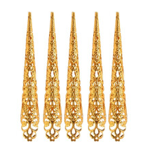 5 Pcs Ancient Costume Antique Style Queen Nail Rings Set Knuckle Finger Ring Finger Tip Protection Belly Dance Accessories