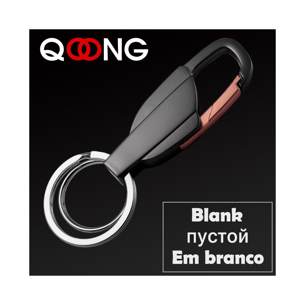 Lettering Men Metal Car Key Chain Key Ring Waist Hanged Key Holder Women Keychains With Two Rings Y10 White 885485219563