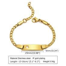 Customzied Baby Bracelet, Hollow Star Stainless Steel Engravable Name Bracelt for Kids Girl Boy Birthday Gift