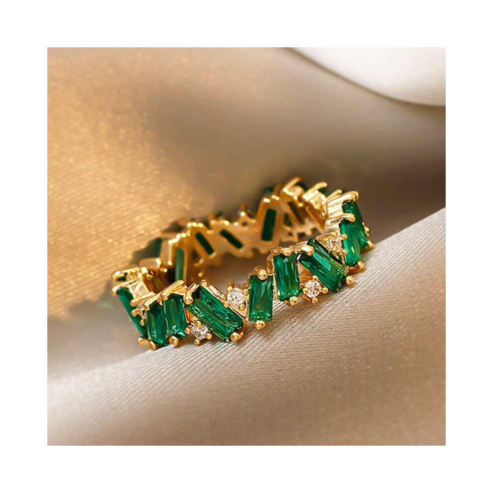 Colorful Zircon Engagement Ring with Silver Crystal Wedding Rings for Women Party Jewelry Accessories-image-OPC-PBRKH8D-NEW