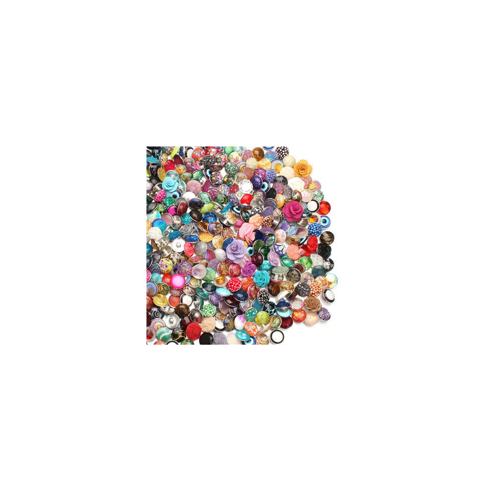 50pcs/lot Mixed Style Snap Jewelry Colorful Crystal Round 18mm Resin Snap Buttons fit Snap Bracelet Bangles ZD000-MIX-image-OPC-PBRKRJ5-NEW