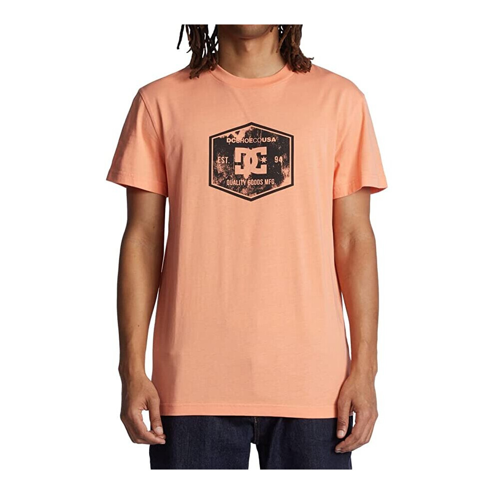 (L) DC Shoes  Cotton SS T-Shirt ~ Chain Link Orange