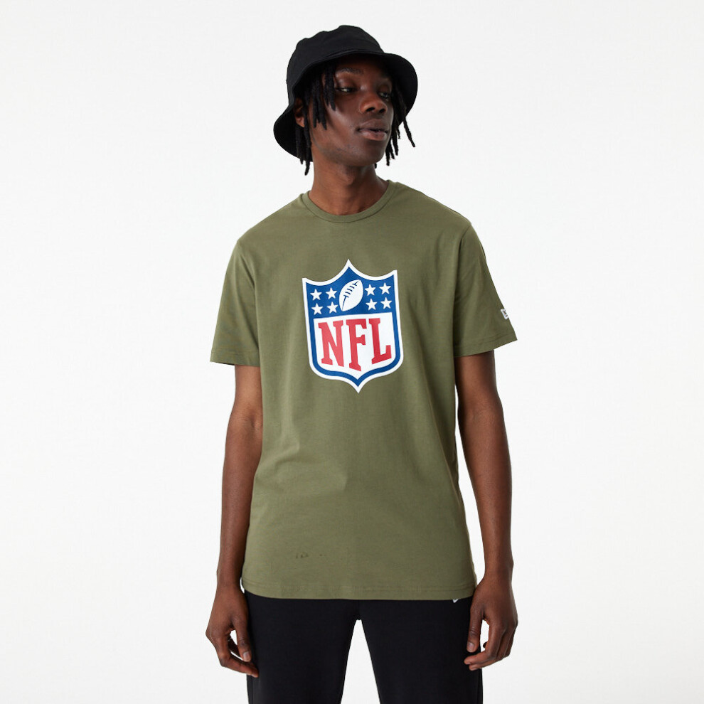 (XL) New Era Mens NFL Shield Graphic T-Shirt ~ NFL Olive