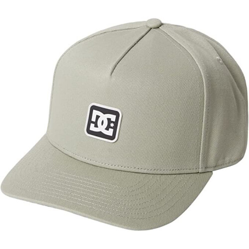 DC DC Shoes 6 Panel Snapback Curved Peak Cap ~ Sureshot Light Grey