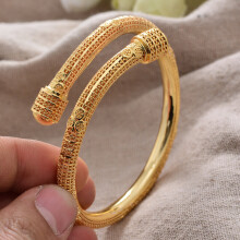 24K Top Dubai Bangles Bangles For Women Girls Wife Bride Bangles Bracelets Jewelry Gift