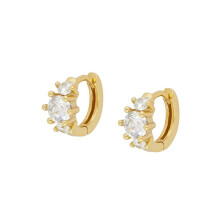 925 Sterling Silver Earcuff Star Zircon Golden Hoop Earrings for Women Dangle Stud Earrings Jewelry