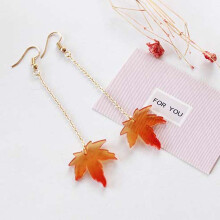 Maple Leaves Drop Earrings Pearl Earrings For Women Brincos Personality Dangle Earring Minimalist Jewelry Gift