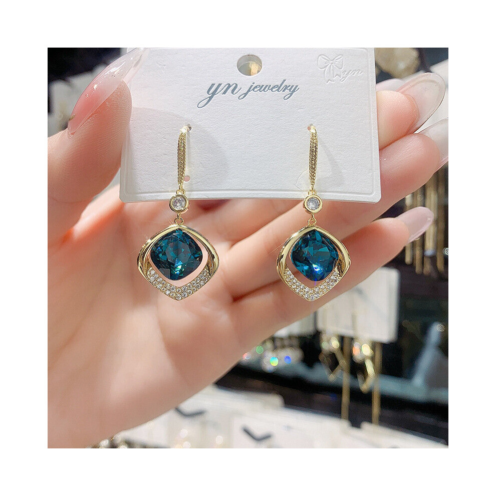 High Dangle Earrings for Women Teardrop Engagement Wedding Pendant Earings Jewelry brinco