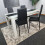 Dining Table and 4 Leather Chairs Kitchen Dining Room Set 10
